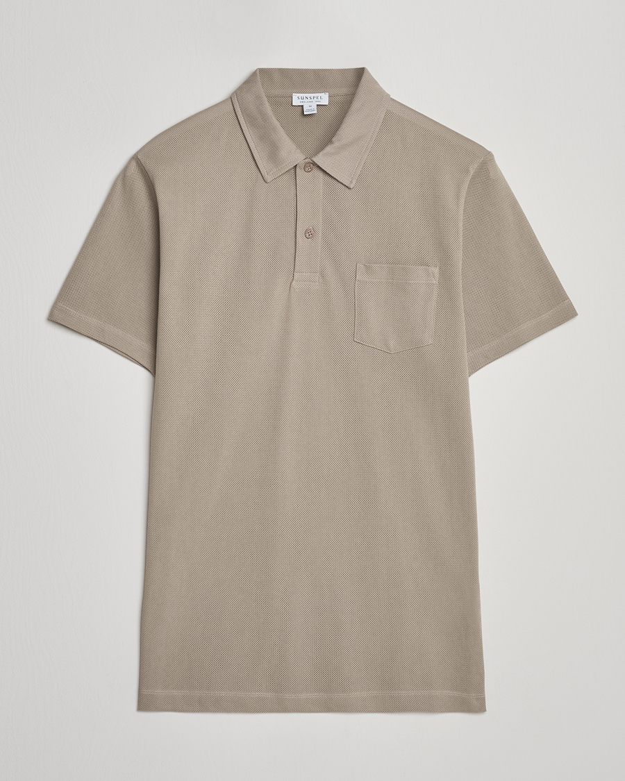 Sunspel Riviera Polo Shirt Fog