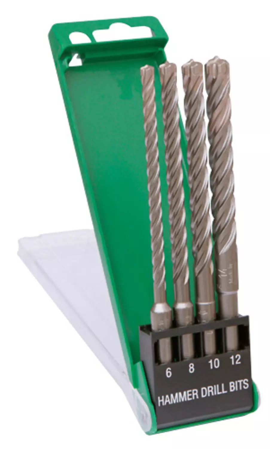 HiKOKI 783390 SDS-Plus 4 Delige Hamerboren set in cassette - 6 / 8 /10 / 12mm