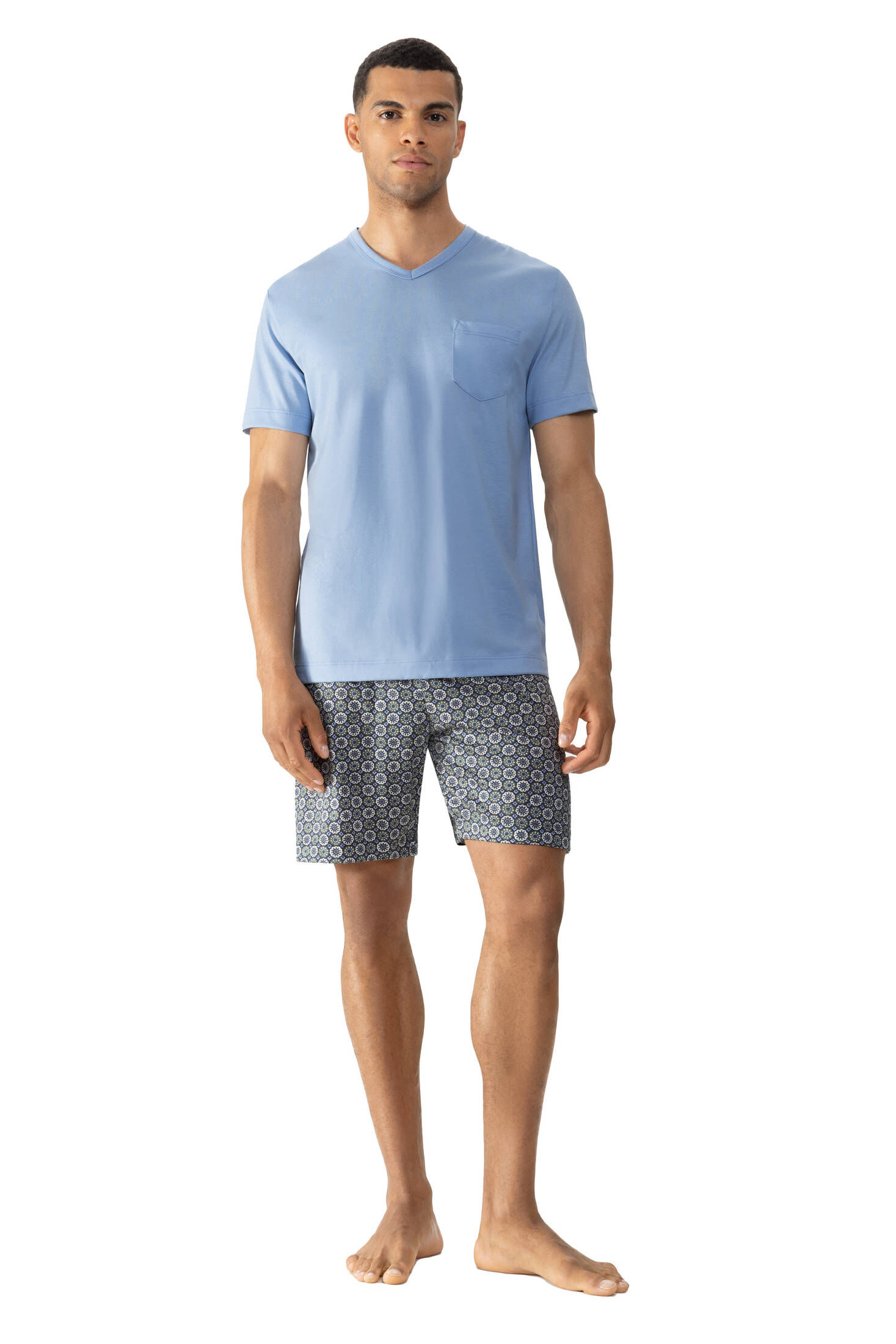 mey| Herren Schlafanzug Serie Flowery