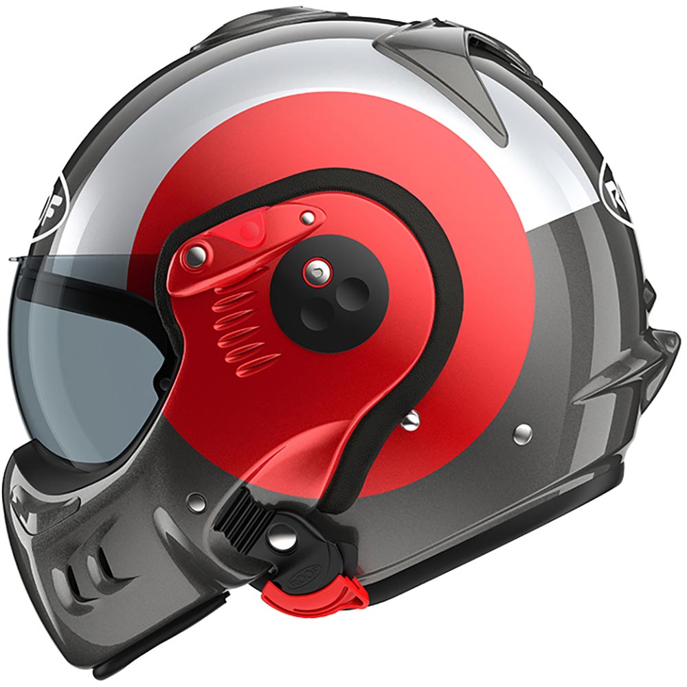 Roof - Casque Boxer Alpha Focus Anthracite / Rouge / Aluminium