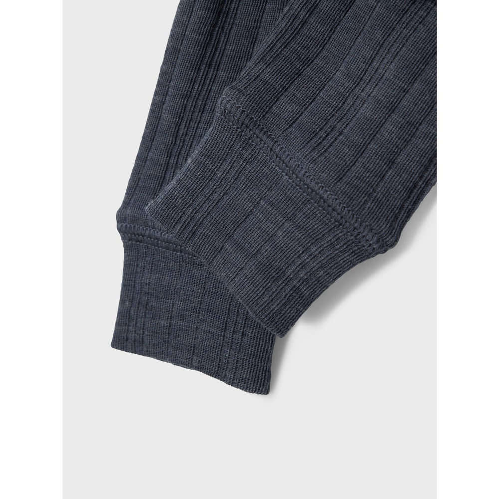 Køb Name It Ombre Blue Wang Uld Needle Long Johns Solid Noos