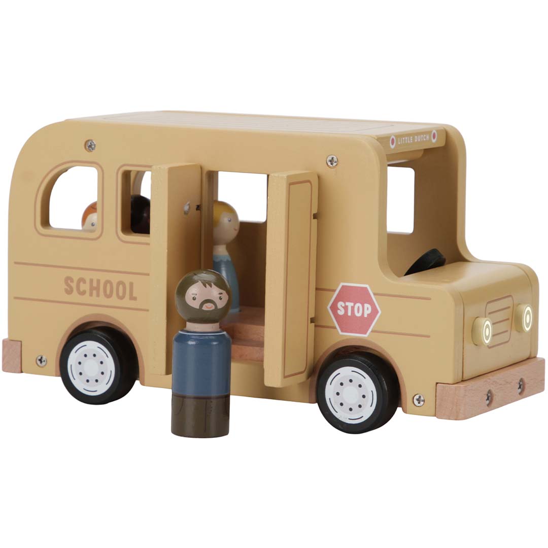Little dutch schoolbus met poppetjes