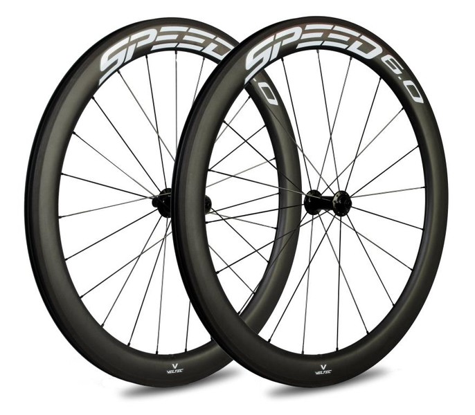 Veltec Speed 6.0 Carbon Hjulsæt til Fælgbremse Hvide Decals