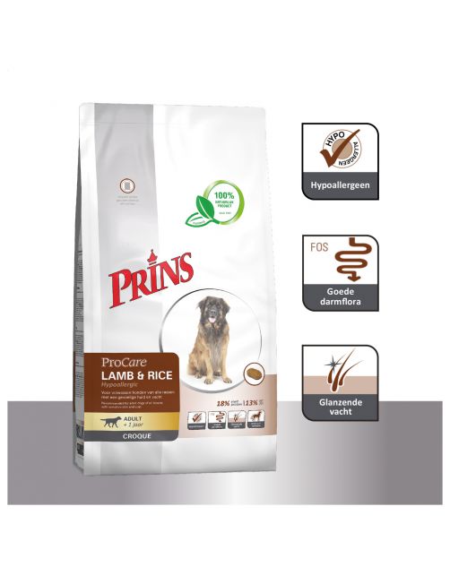 Prins Procare Hypo-Allergic Adult Croque Lam&Rijst - Hondenvoer