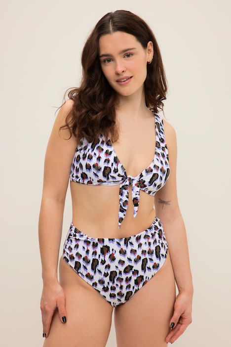 Bikini-Top, Softcups, Color Leo, Knoten