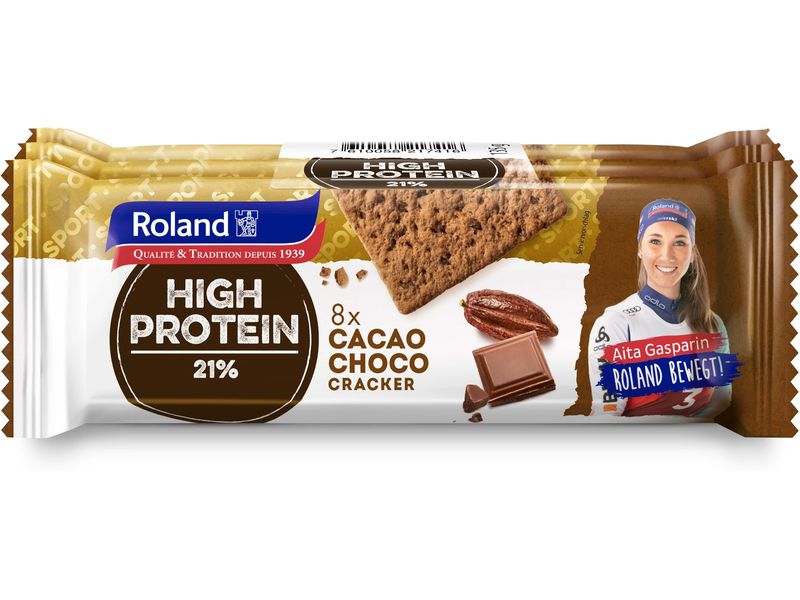 Roland Snacks High Protein Cacao-Choco 3 x 45 g Feine Zwischenverpflegung aus Weizen-Vollkornmehl