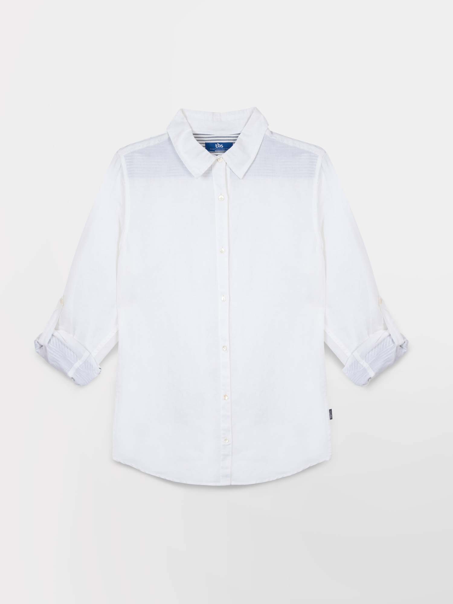 Chemise Femme Coton Lin Blanc
