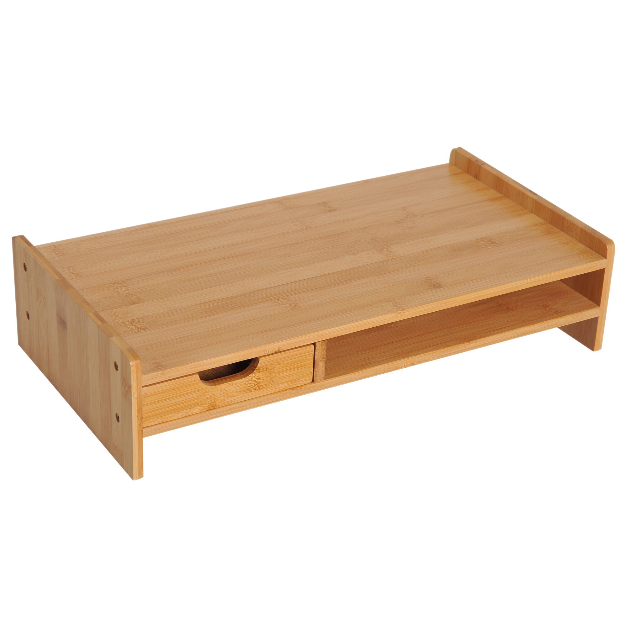 HOMCOM Monitorständer mit Schublade natur 49 x 25,5 x 11,5 cm (LxBxH)