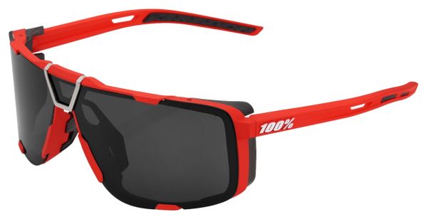 Lunettes de soleil 100% Eastcraft - Soft Tact Rouge - Verres Miroir Noir