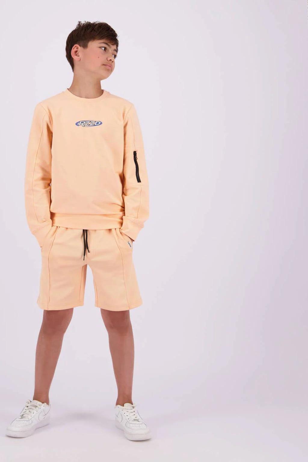 Raizzed sweater Nagi met logo zachtoranje
