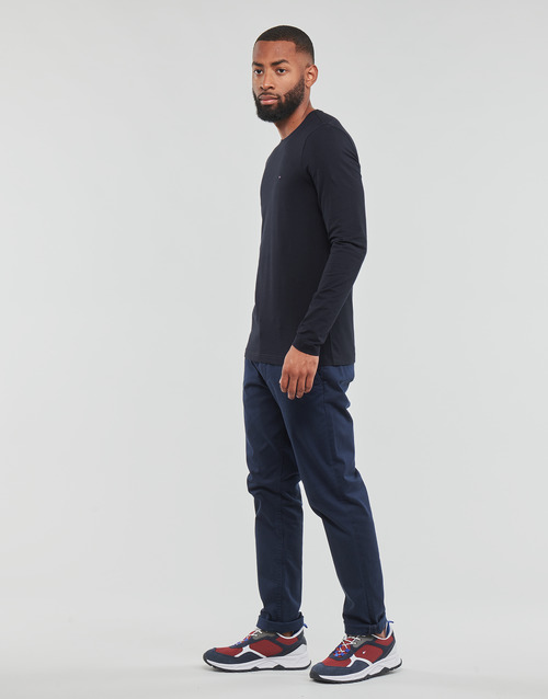 Tommy Hilfiger - STRETCH SLIM FIT LONG SLEEVE TEE Marino