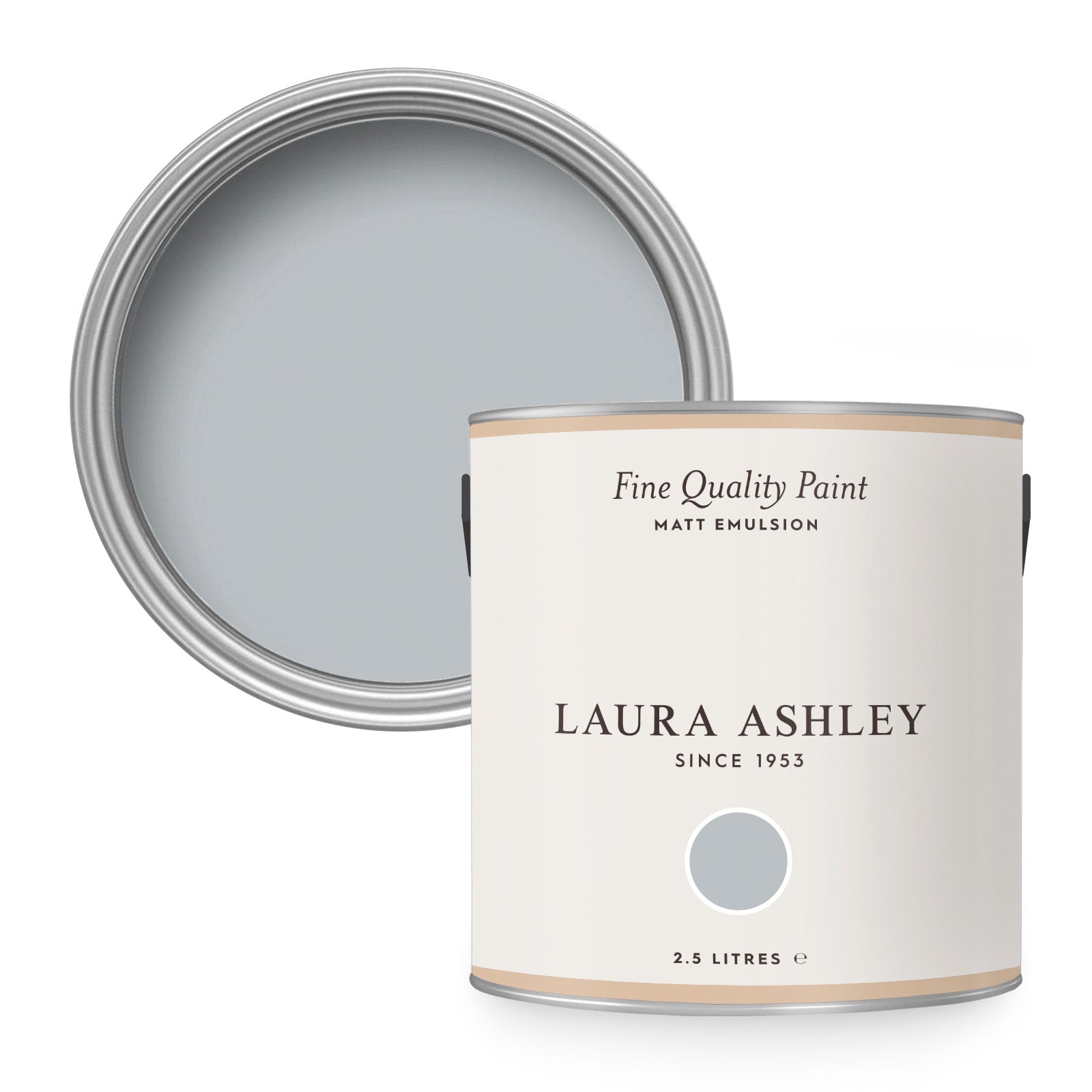 Laura Ashley Muurverf Mat 2.5L Pale Slate Grijs