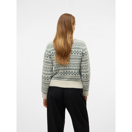 Vero Moda Kaira Striktrøje, Birch/Dark Forest, XL