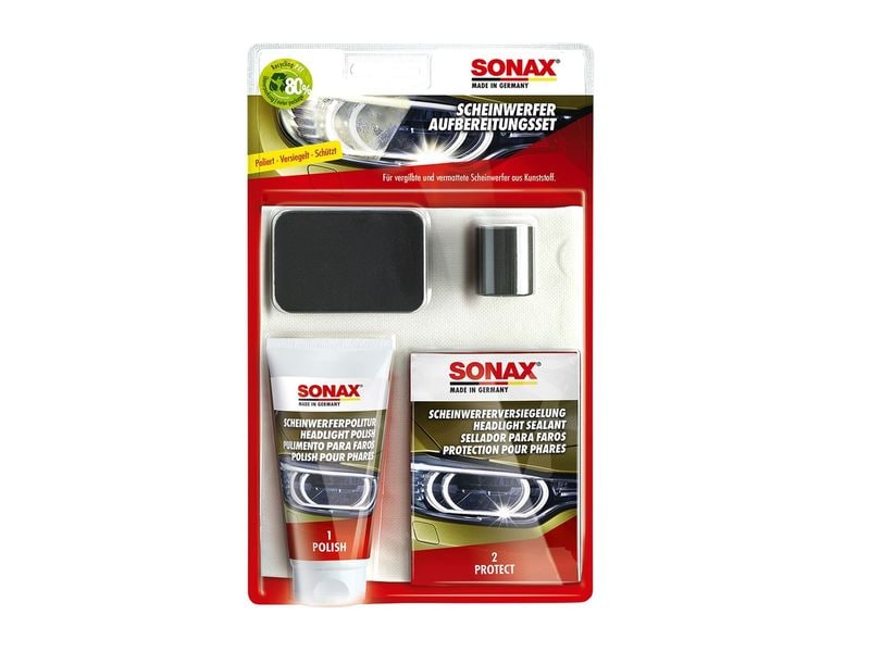 Sonax Scheinwerfer Aufbereitungsset 85 ml Klares Licht für mehr Sicherheit