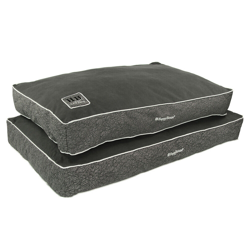 Happy-House Blokkussen Casual - Hondenkussen - grijs - 15x125x125 cm - L