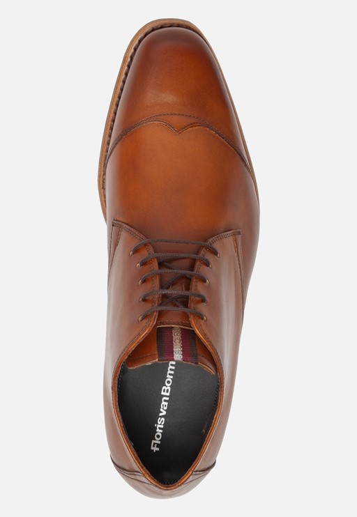 Floris van Bommel veterschoenen cognac Leer 390303