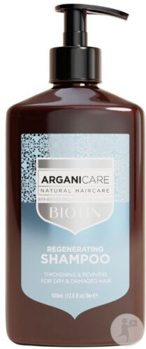 Arganicare Shampoing Regénérant Biotine Cheveux Secs Et Abîmés Flacon-Pompe 400ml