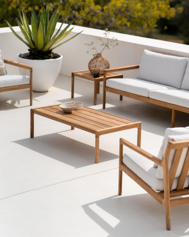 Ethnicraft Jack outdoor fauteuil teak mokka