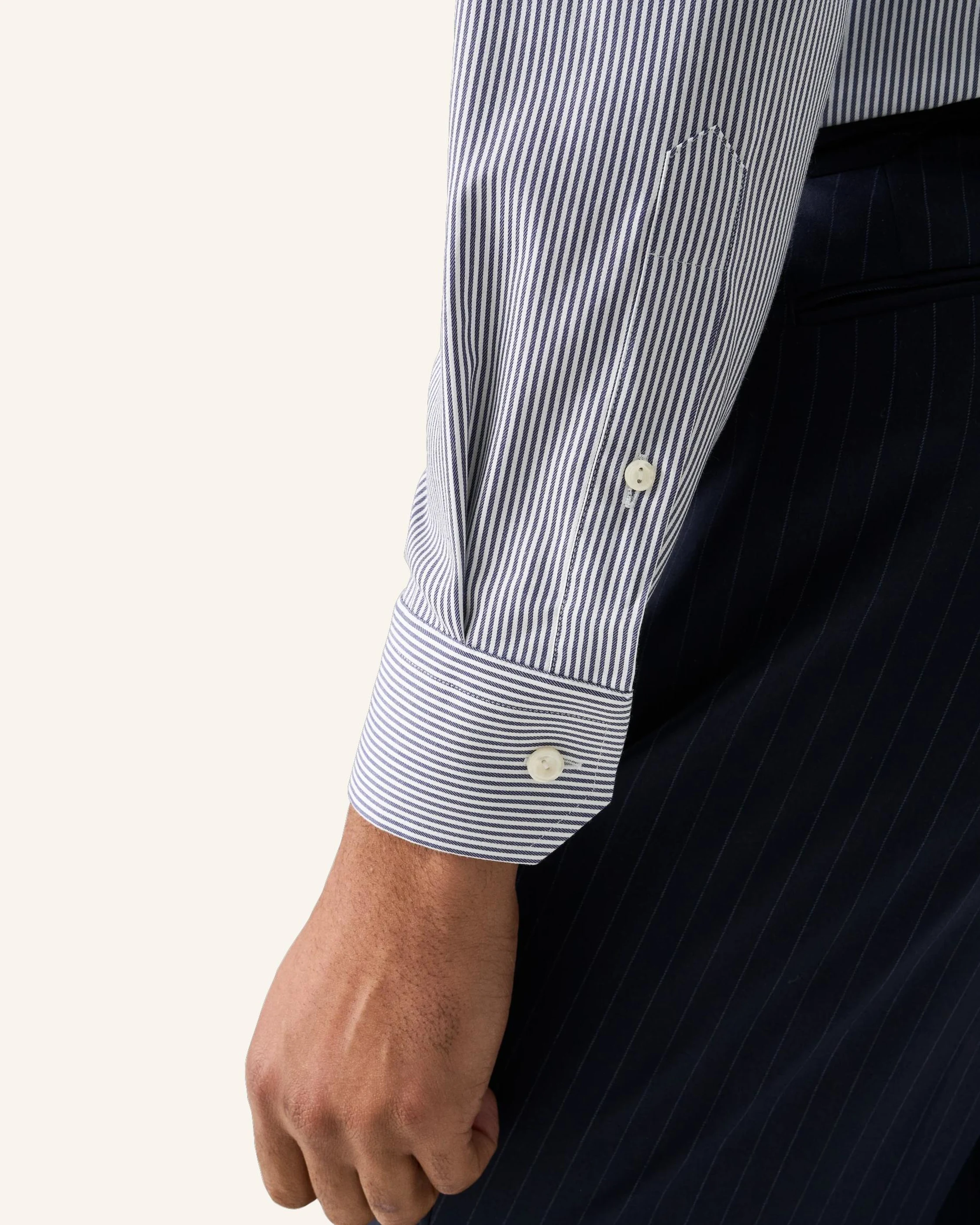 ETON Hemd Baumwolle Tencel™ Lyocell Gestreift Slim Fit