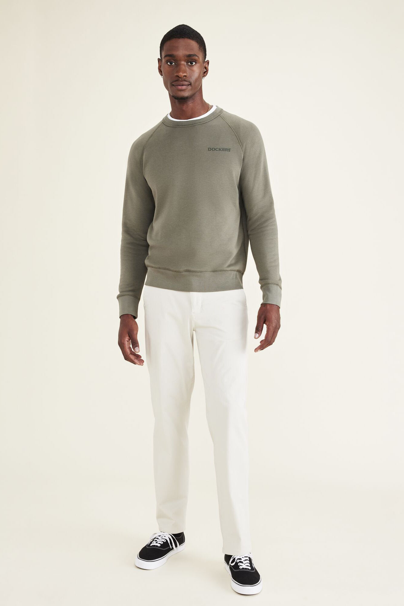 Calça Slim Fit Smart 360 Flex Alpha Cáqui - Marfim