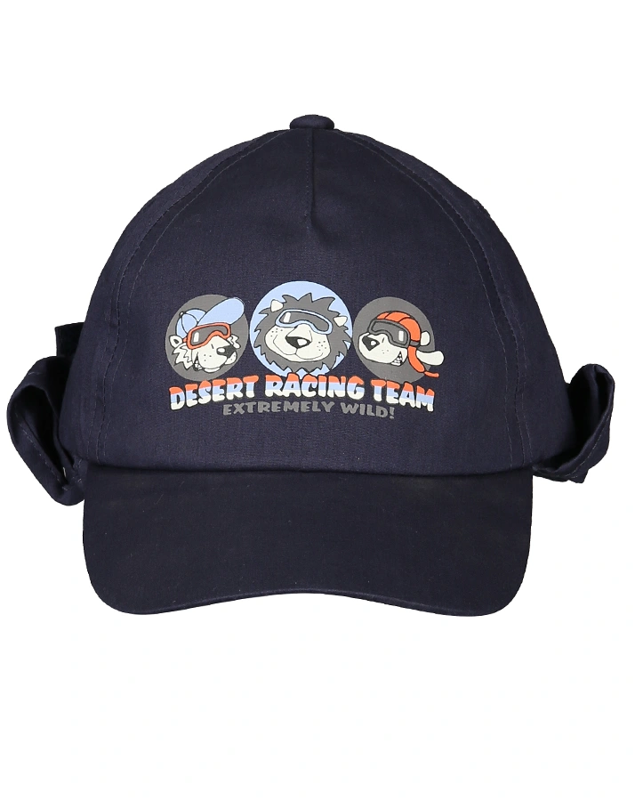 Basecap DESERT RACING TEAM mit Nackenschutz in dunkelblau