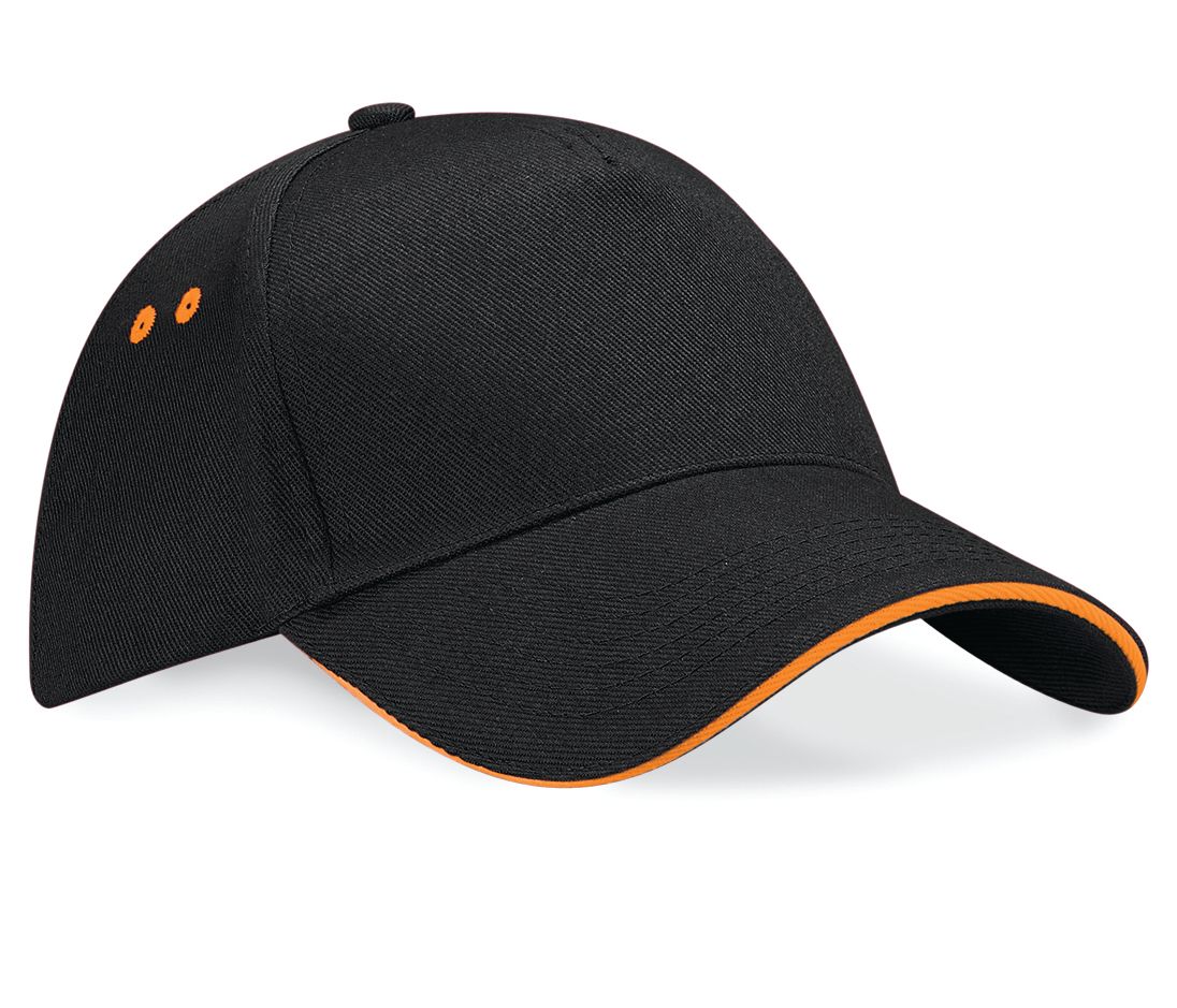 Beechfield BC15C - Casquette Contrastée 5 Panneaux avec Visière Sandwich