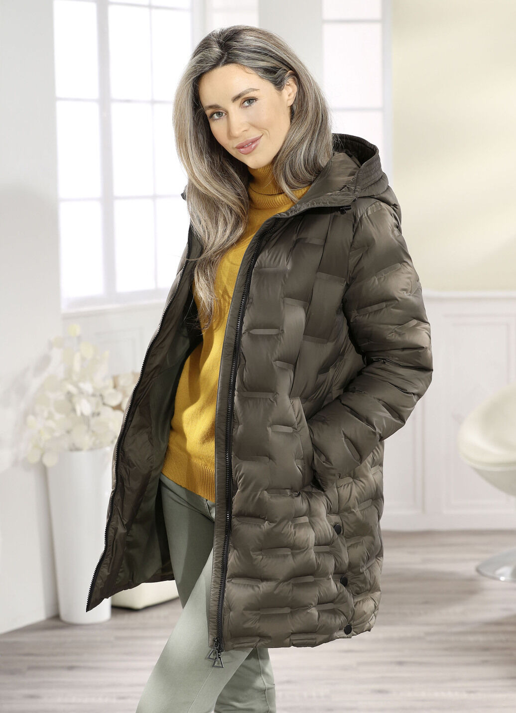 Jacke mit geklebten Kammern
