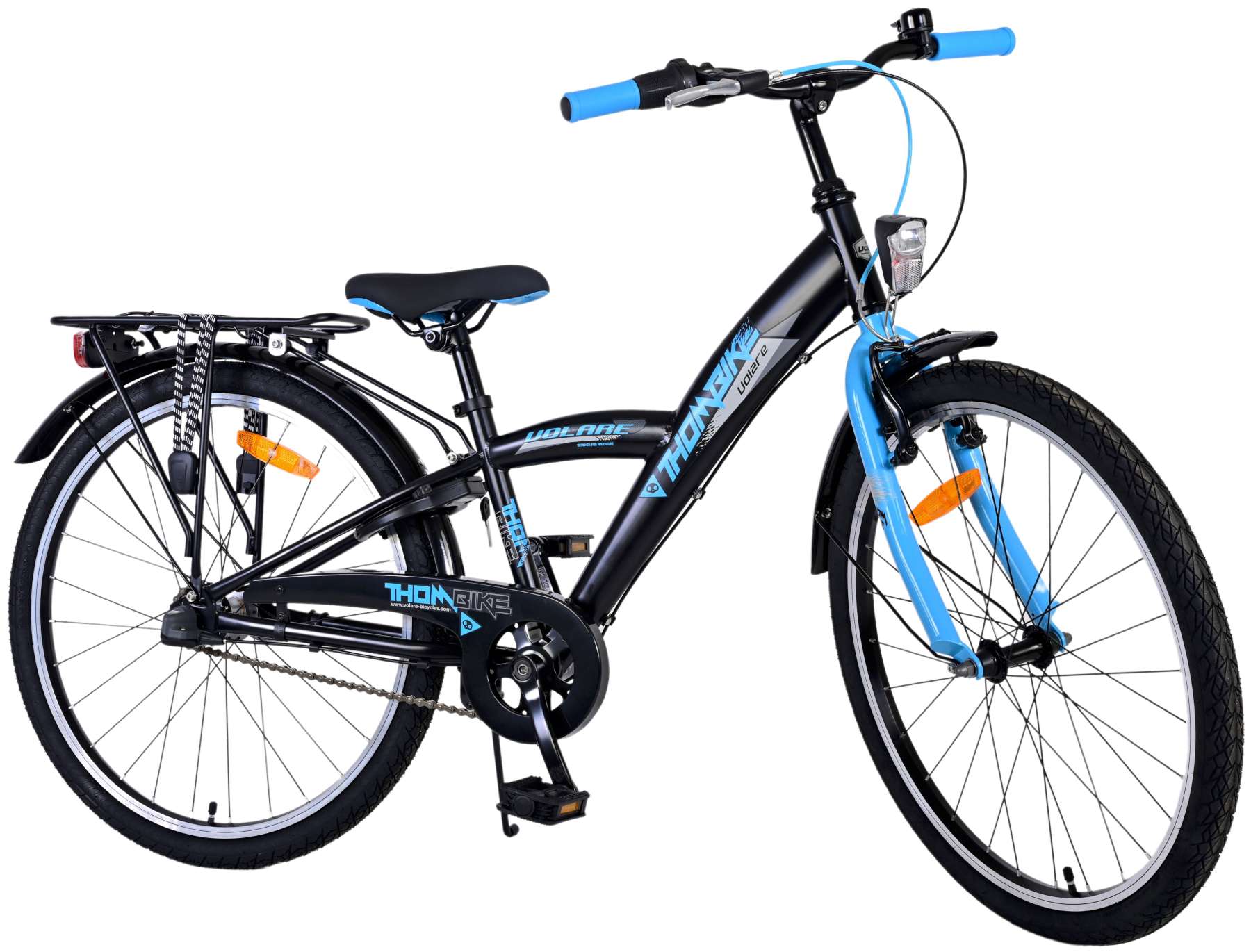 Kinderfahrrad Thombike für Jungen 24 Zoll Kinderrad in Schwarz/Blau