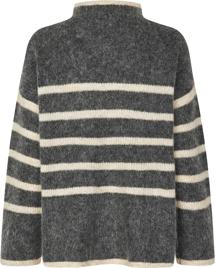 Second Female Ovalis Mohair Blend Knit T-Neck Volcanic ash
