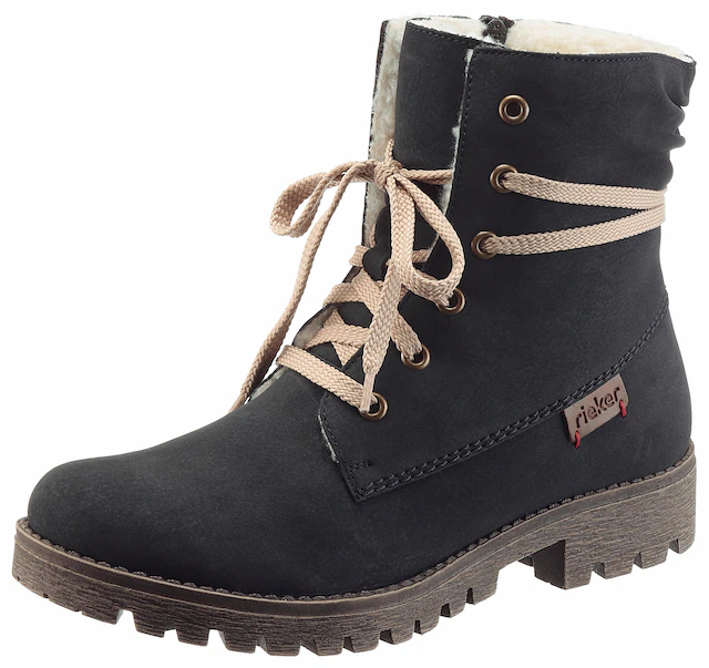 Rieker Winterboots  , Winterboots, Warmfutter, mit schaftumspielender Schnürung