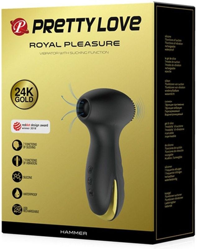 Pleasure Hammer Luchtdruk vibrator - zuigt aan je clitoris