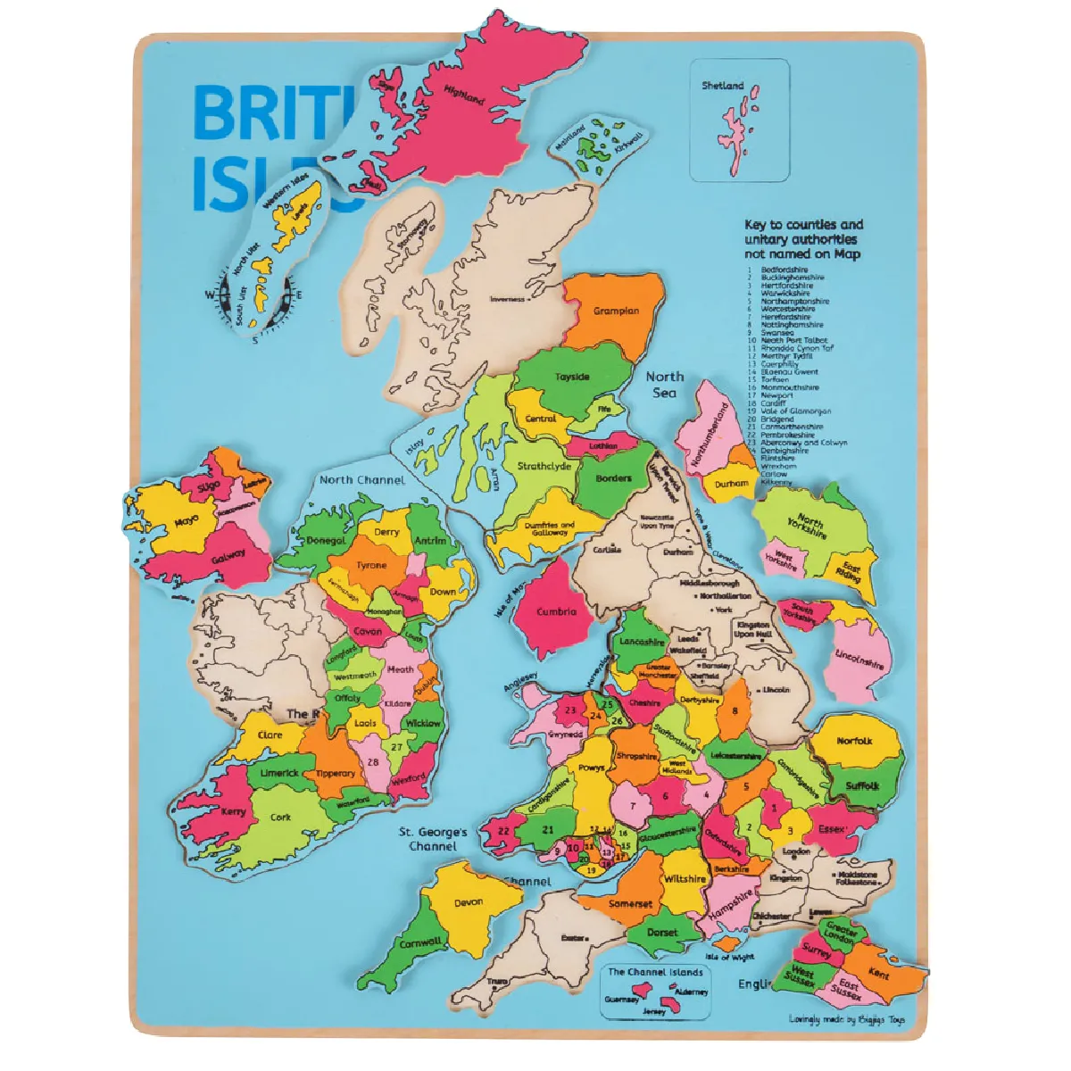 Bigjigs Toys - Puzzle des Îles Britanniques