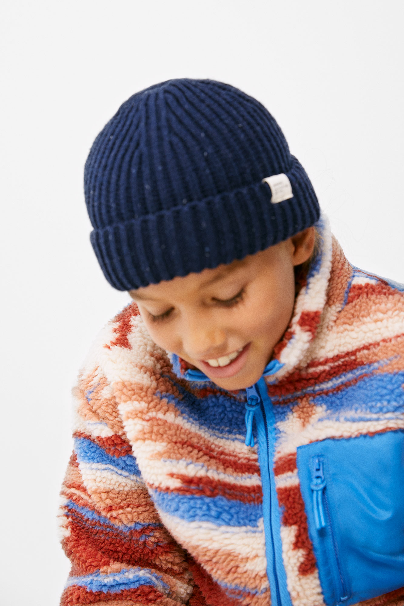 Gorro de malha mesclada para menino
