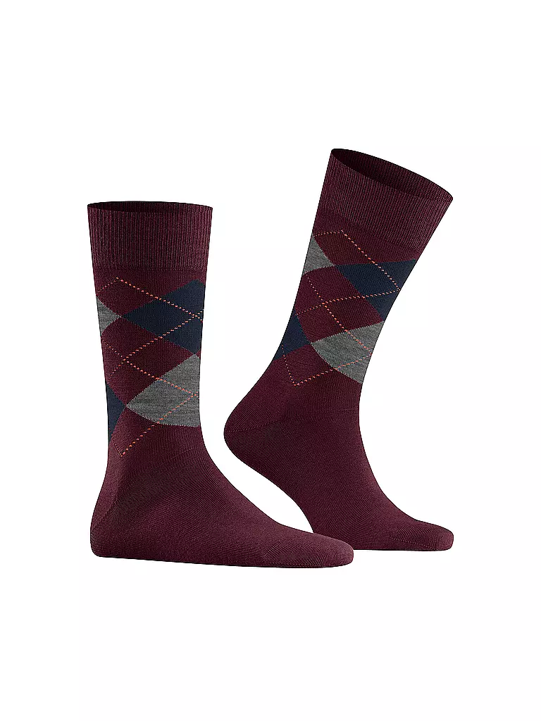 BURLINGTON Herren Socken EDINBURGH 40-46 claret dunkelrot