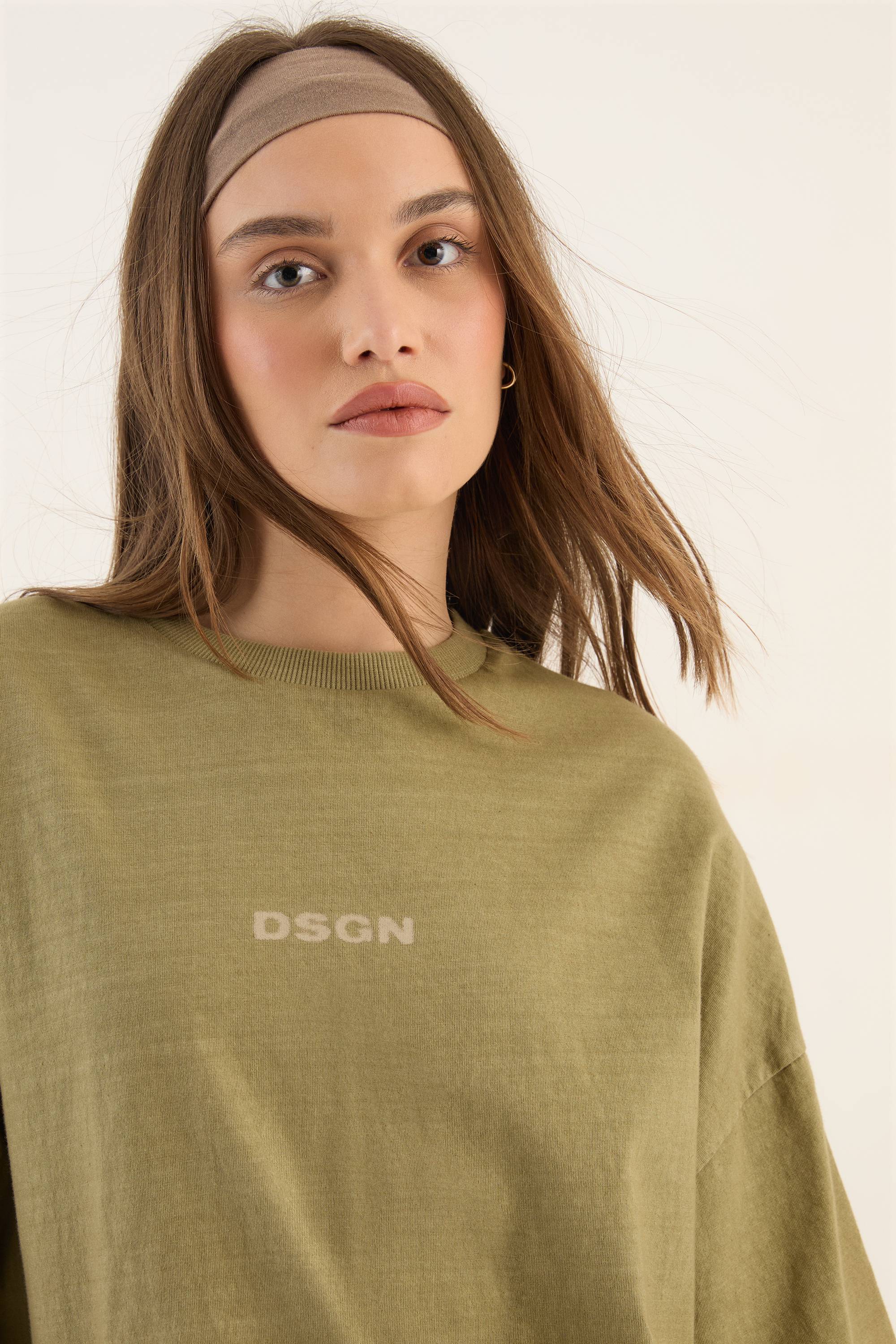 T-shirt À Manches Courtes Oversize Délavé En Tissu Épais Dsgn Studio