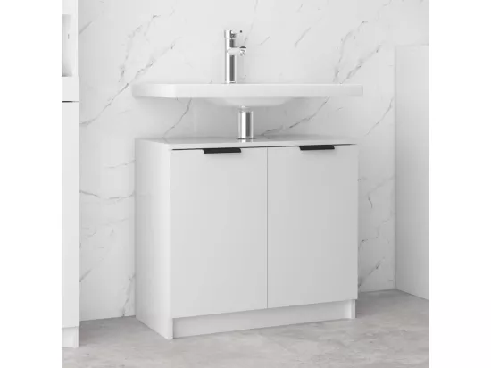 Armoire de salle de bain Blanc brillant 64,5x33,5x59 cm