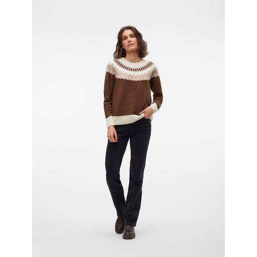 Vero Moda Simone Nordic Striktrøje, Pinecone, M