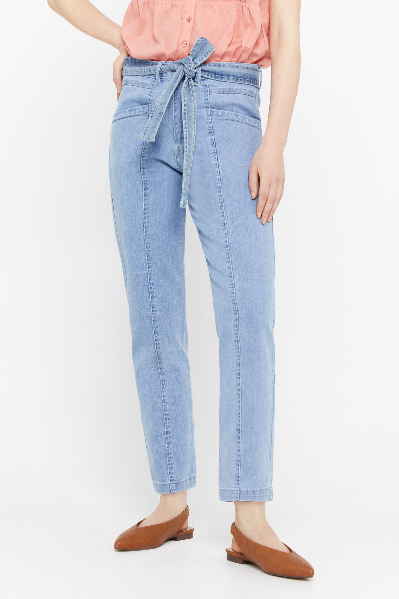 Calça jeans folgada - Azul