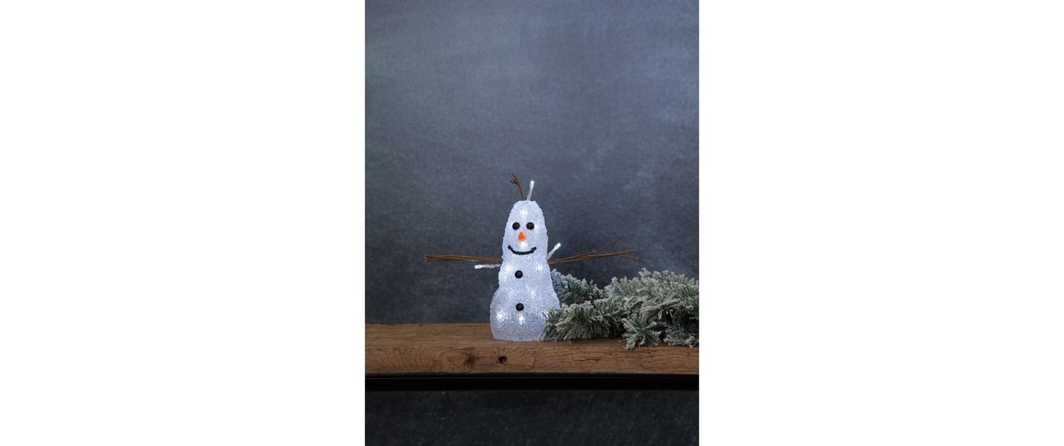 LED-Figur Crystaline Schneemann, 26 cm, WeissSchneemann 20 LED