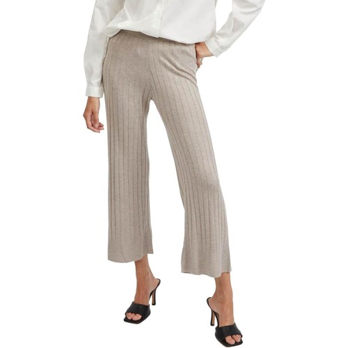 Vila - VIRIBBIA CULOTTE KNIT PANTS Beige