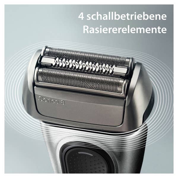 Braun Series 8 Elektrorasierer, Reinigungsstation, Wet & Dry Elektrorasierer, 8567cc, Silber