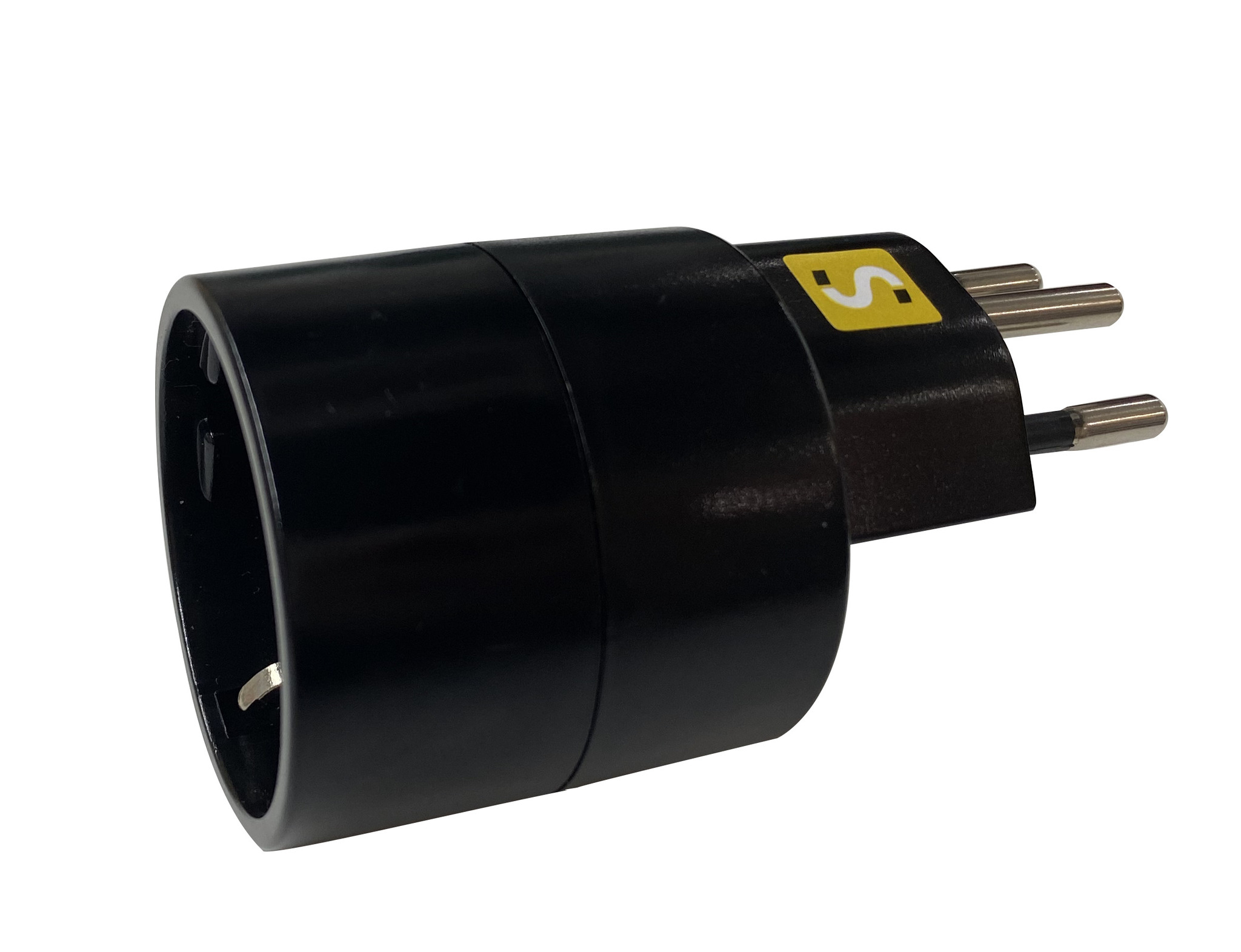 Reise Adapter NO BLOCK Schuko Adapter Euro Stecker Schweiz 3-polig (10A) - Schwarz