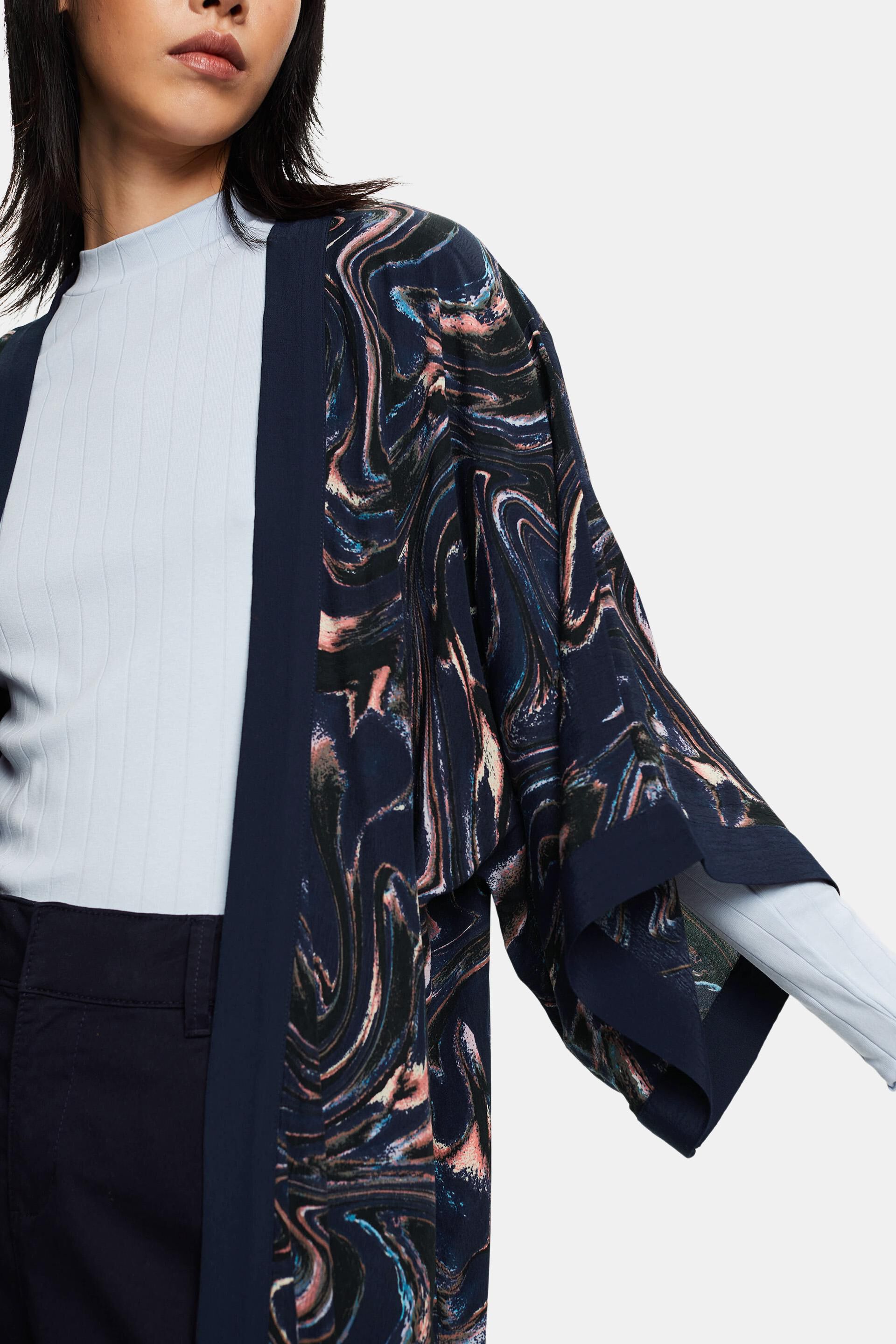 Kimono à motif marbré