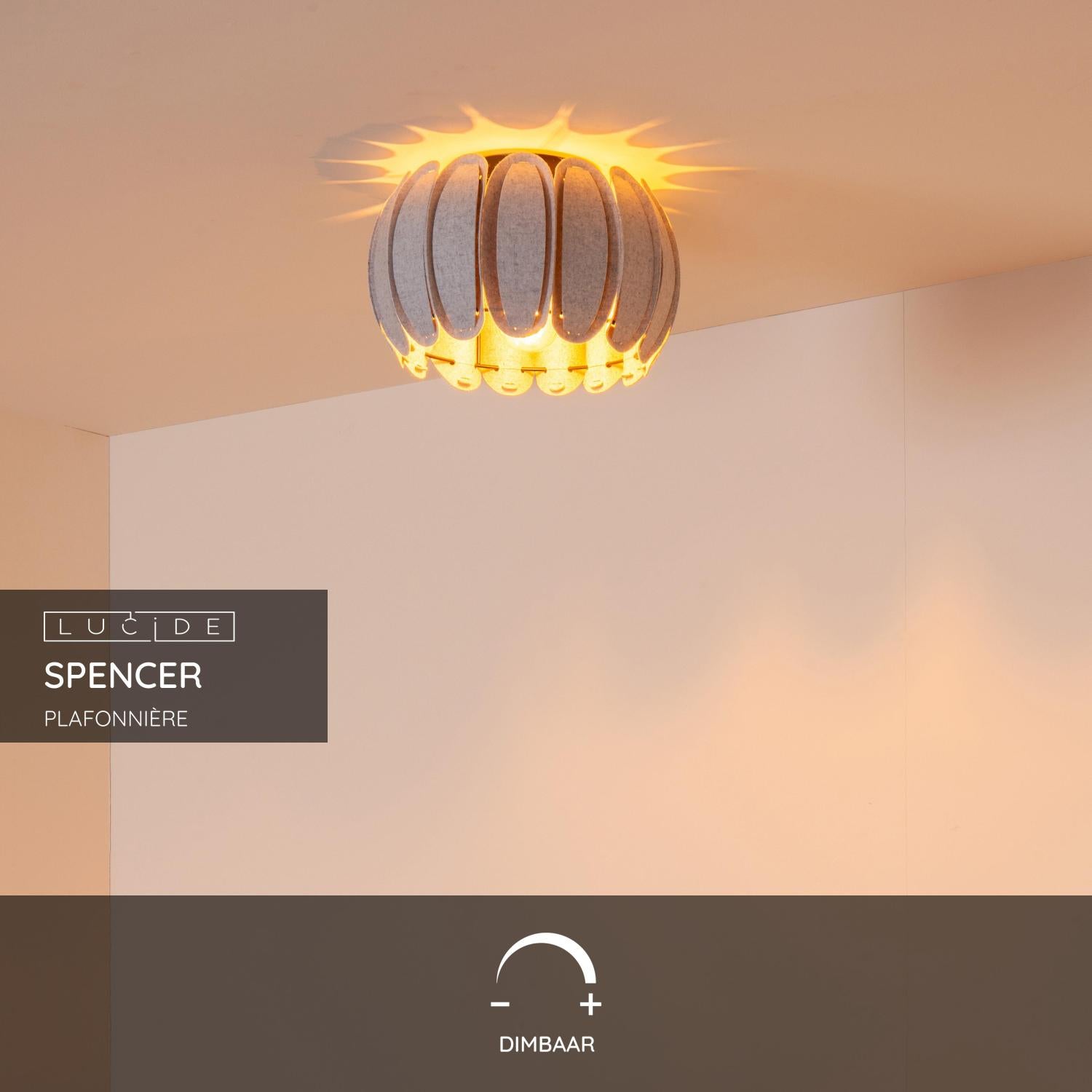 Lucide SPENCER PlafonniÃ¨re - Grijs
