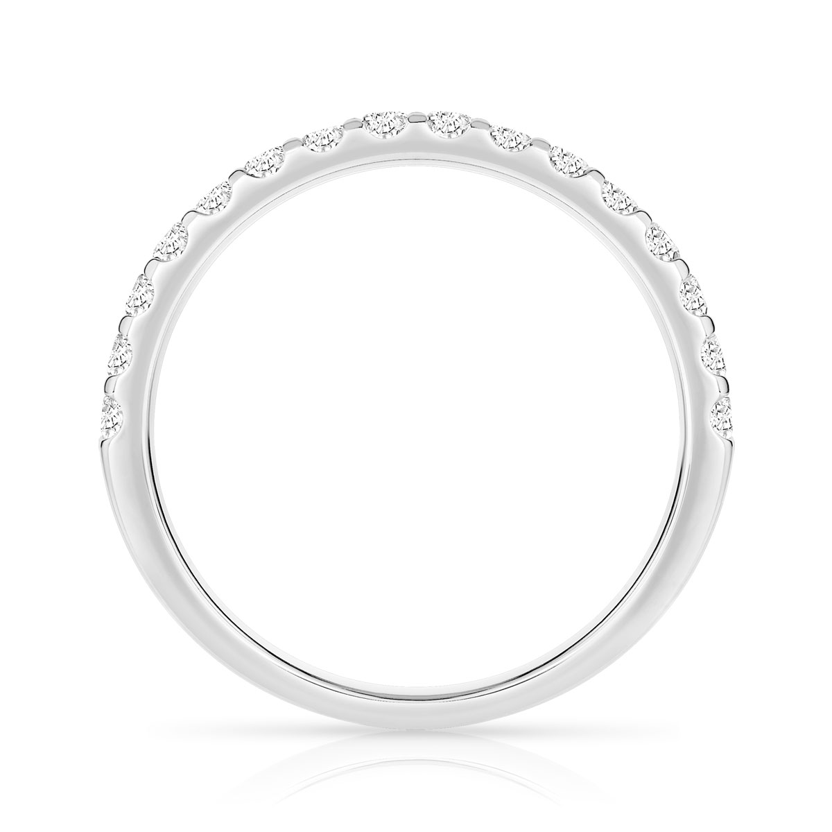 Alliance demi-tour or 750 blanc diamant