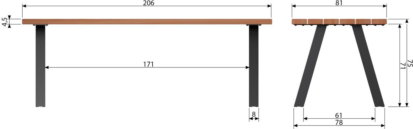 WOOOD   Tablo Tuintafel