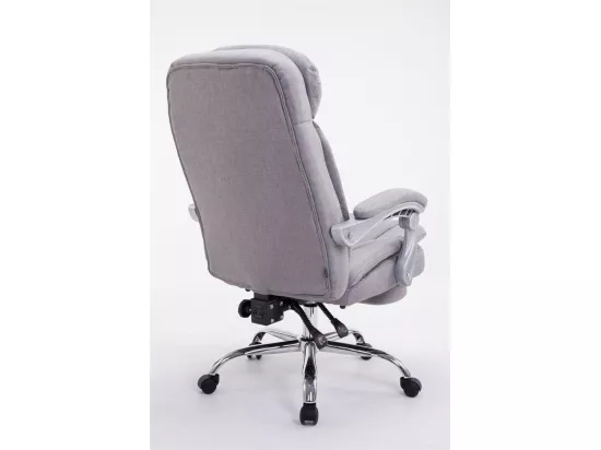 Chaise de bureau - Tissu - Gris - XL Troy
