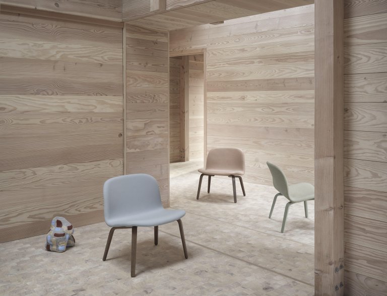 Muuto Visu gestoffeerde fauteuil Steelcut trio 133