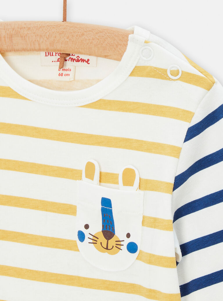 T-shirt à manches longues contrastées pour bébé garçon