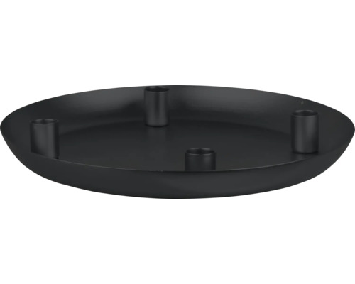 Lafiora metalen kaarsenhouder, modern, 40 x 30 x 3,5 cm, zwart